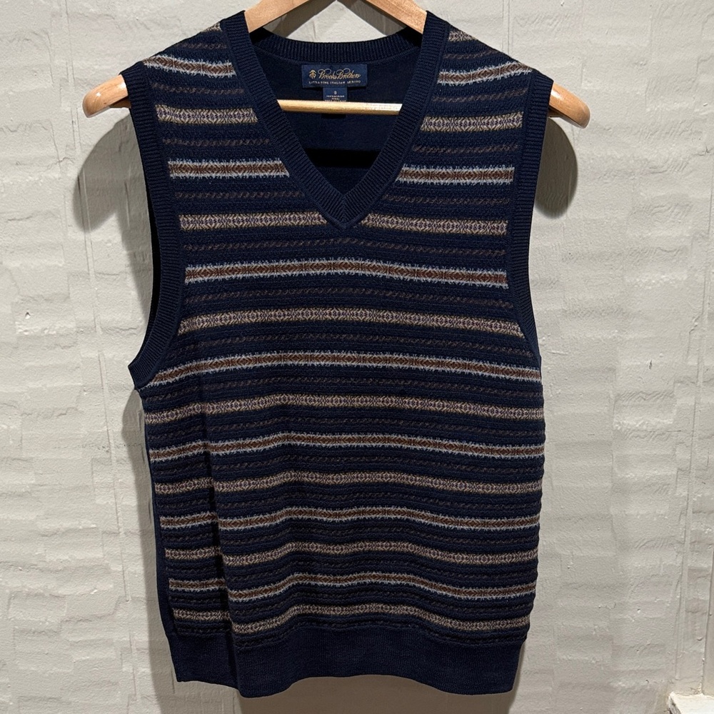 Brooks Brothers Men’s Fair Isle Sweater Vest - Navy (s)